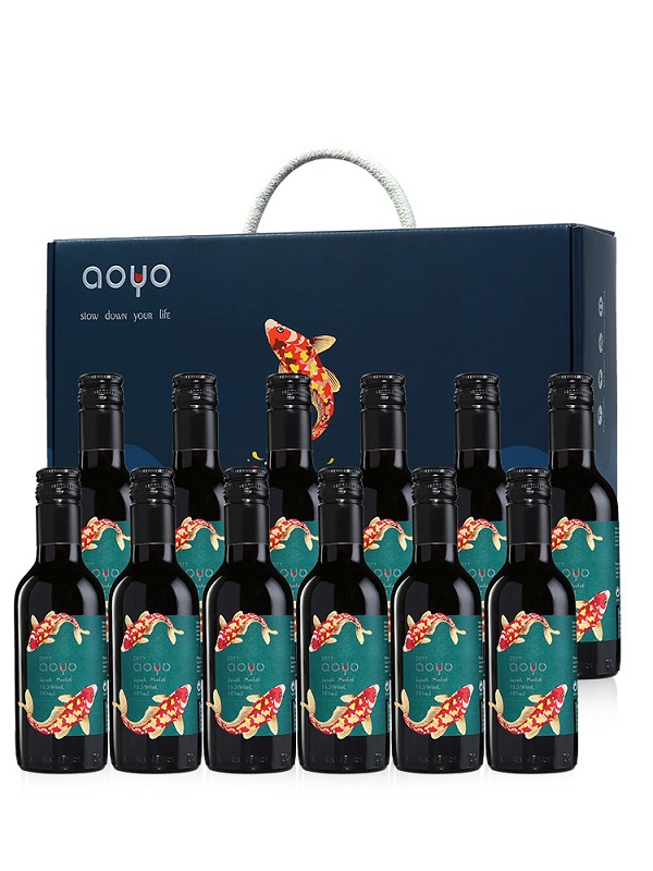aoyo傲鱼西拉梅洛红葡萄酒187mL