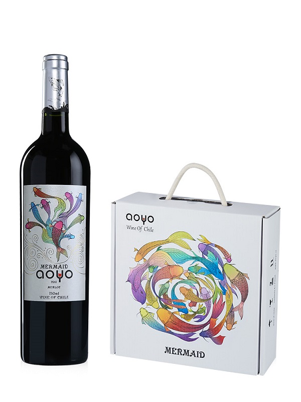 AOYO美人鱼梅洛红葡萄酒750mL