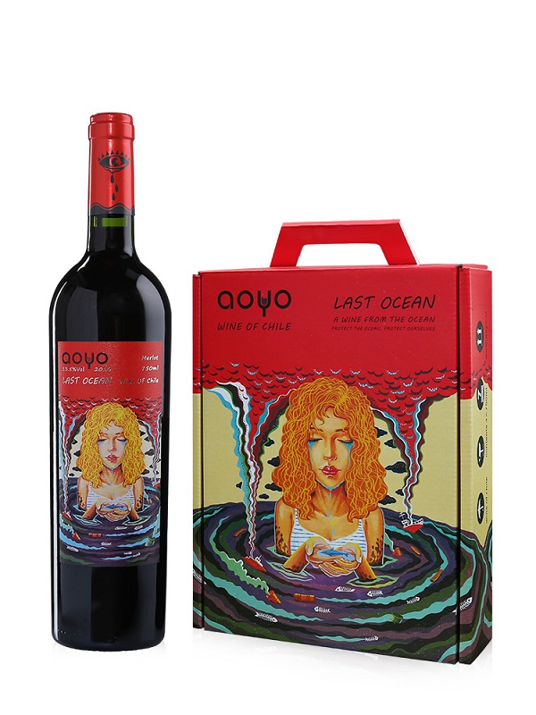 AOYO最后的蓝海梅洛红葡萄酒750mL